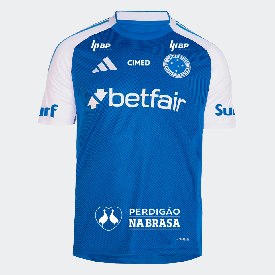Camisa Cruzeiro 2025/26 I Com Patrocínios