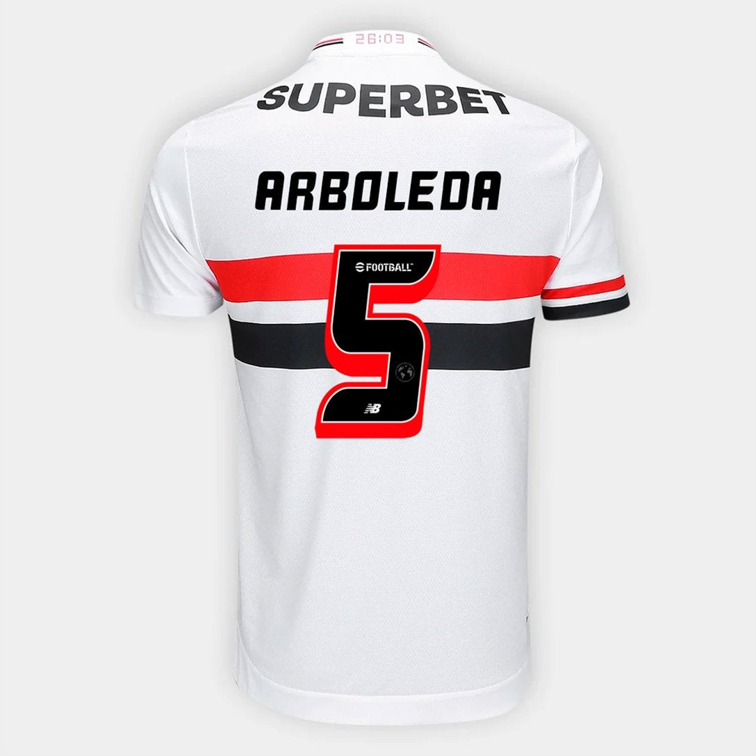 Camisa New Balance São Paulo 2025/26 I Arboleda N° 5