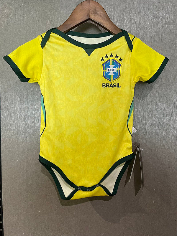 Body Infantil Brasil 2026 Amarelo