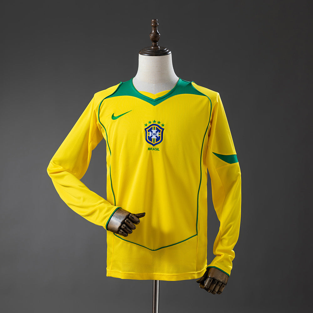Camisa Retrô Seleção Brasil Manga Longa 2004
