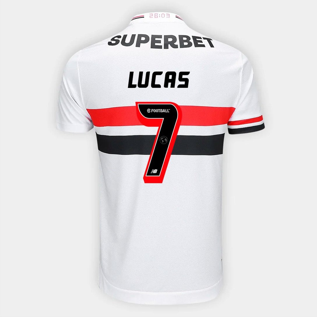 Camisa New Balance São Paulo 2025/26 I Lucas N° 7