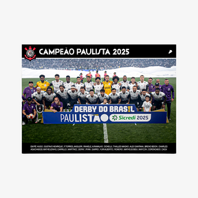 Kit Posters Corinthians - "O Dia que a Loucura Virou Mundial" + 4 Adesivos Exclusivos