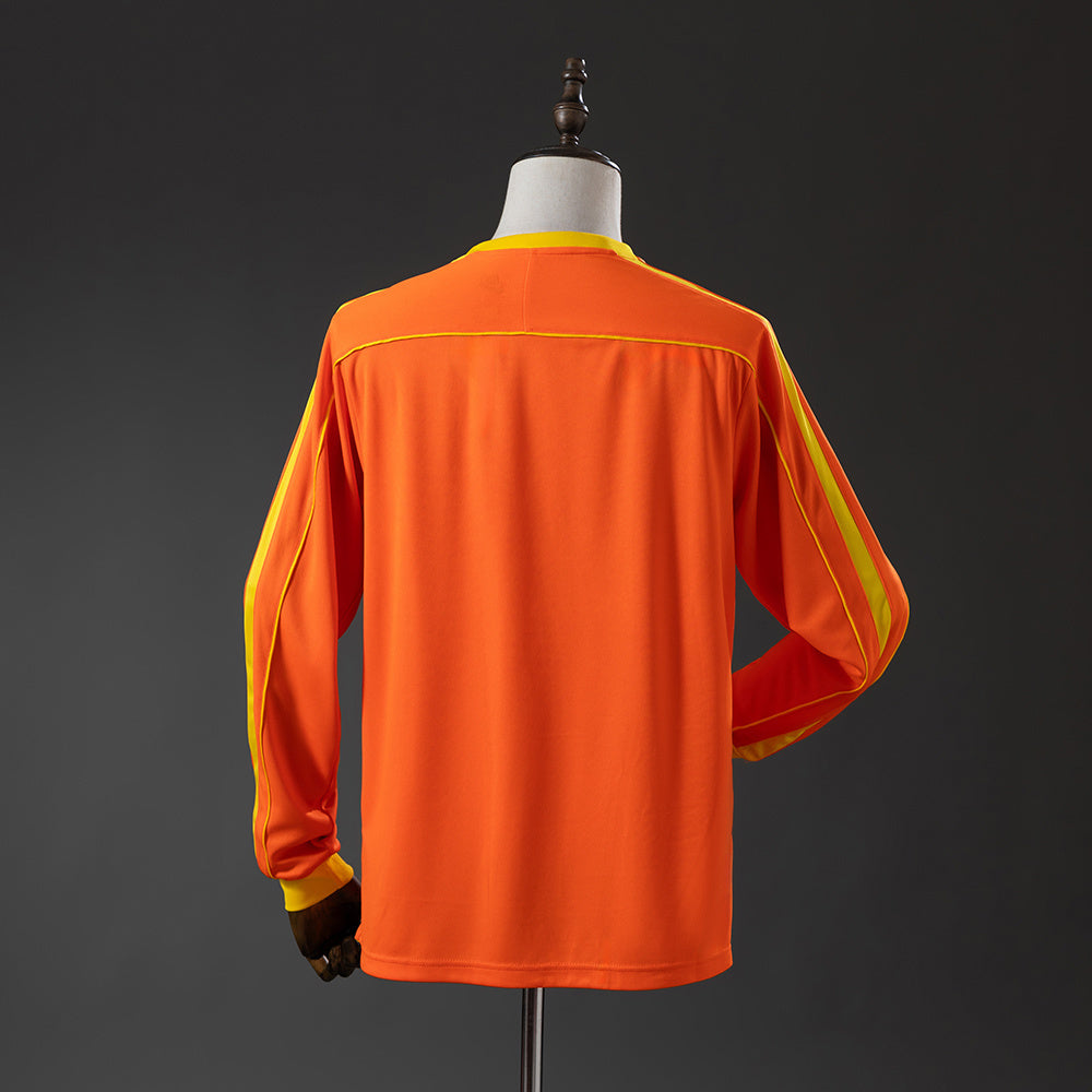 Camisa Retrô Seleção Brasil Manga Longa 1998 - Vista Frontal/Detalhes