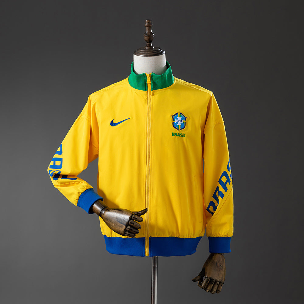 Jaqueta Corta-Vento Brasil Amarelo