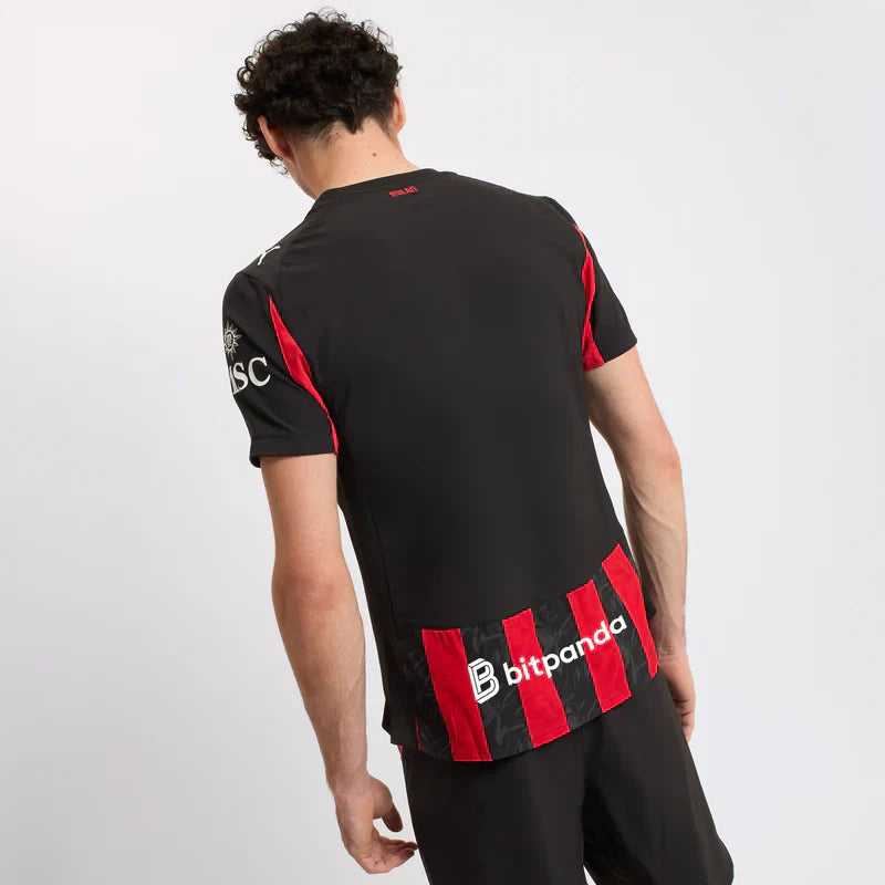 Camisa Milan 2025/26 I - Vista Frontal/Detalhes